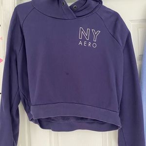 Super comfy cropped purple areopostale hoodie